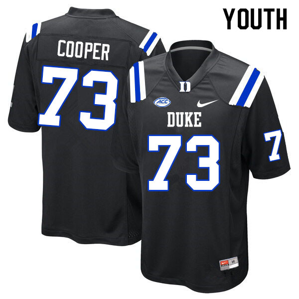 Youth #73 Curtis Cooper Duke Blue Devils College Football Jerseys Sale-Black - Click Image to Close